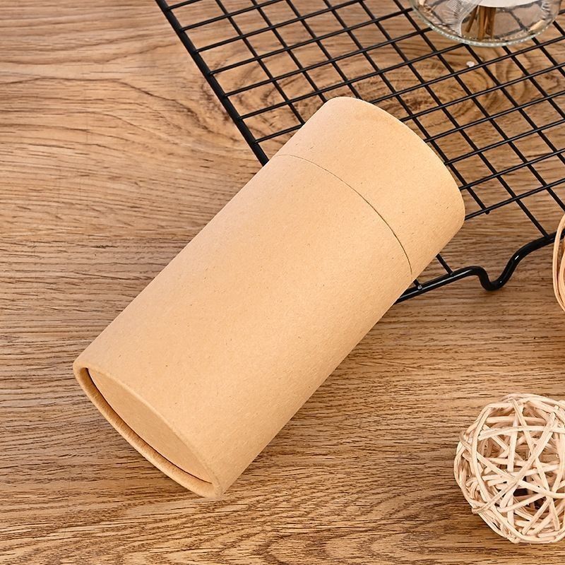 Waterdicht Kraft rond papierbuisdoos Kartonnen papiercilindervat voor thee en koffie