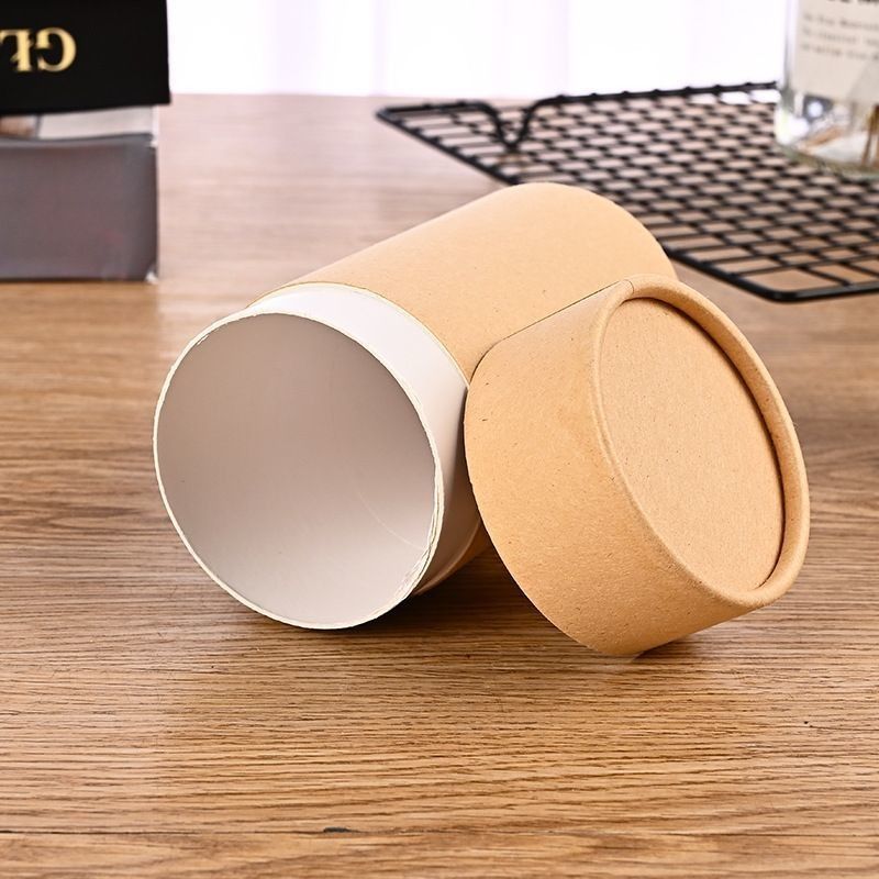 Waterdicht Kraft rond papierbuisdoos Kartonnen papiercilindervat voor thee en koffie