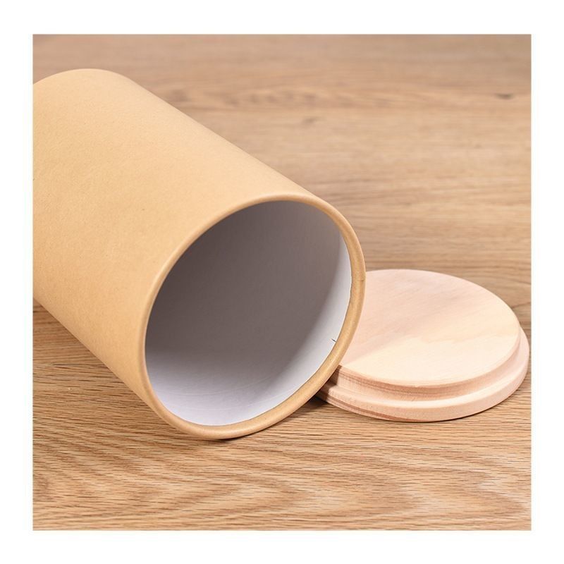 Waterdicht Kraft rond papierbuisdoos Kartonnen papiercilindervat voor thee en koffie