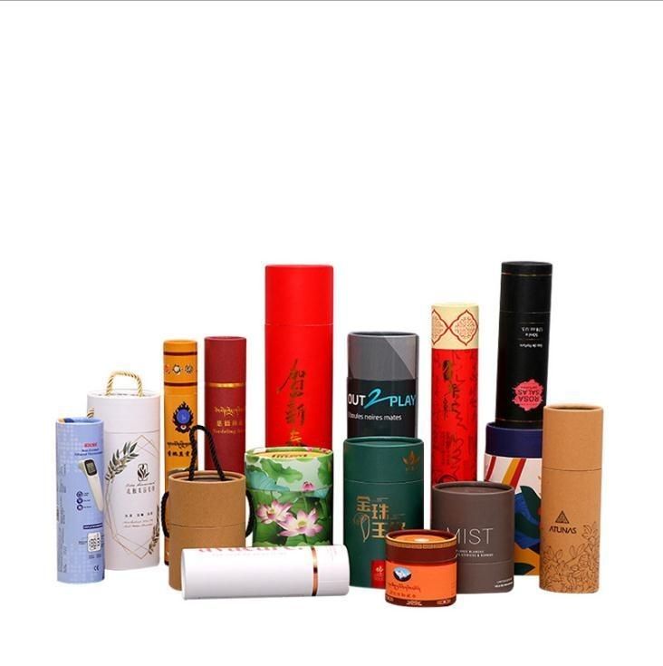 Ronde papieren blikken Verpakking voor cosmetische parfum kaarsen Juwelen Papier buis verpakkingsdoos