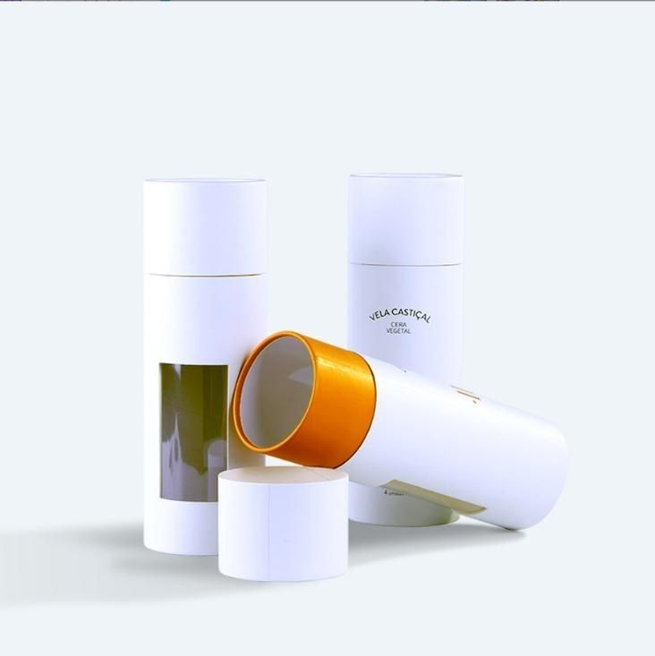 Ronde papieren blikken Verpakking voor cosmetische parfum kaarsen Juwelen Papier buis verpakkingsdoos