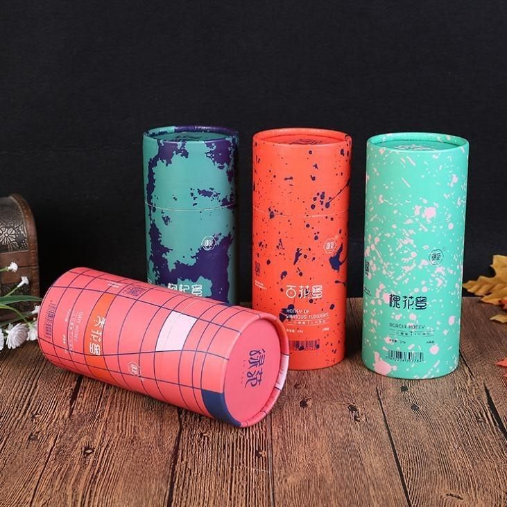 Ronde papieren blikken Verpakking voor cosmetische parfum kaarsen Juwelen Papier buis verpakkingsdoos