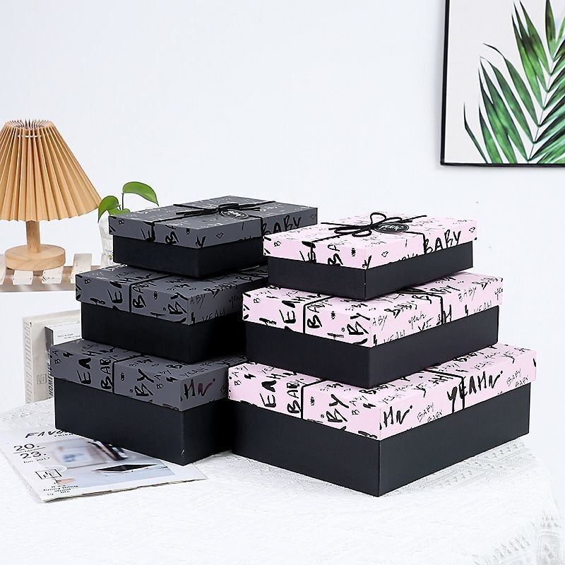 Zwarte verpakking voor cadeautjes Papier sieraden dozen voor halsketting ring armband horloge Eco-vriendelijk