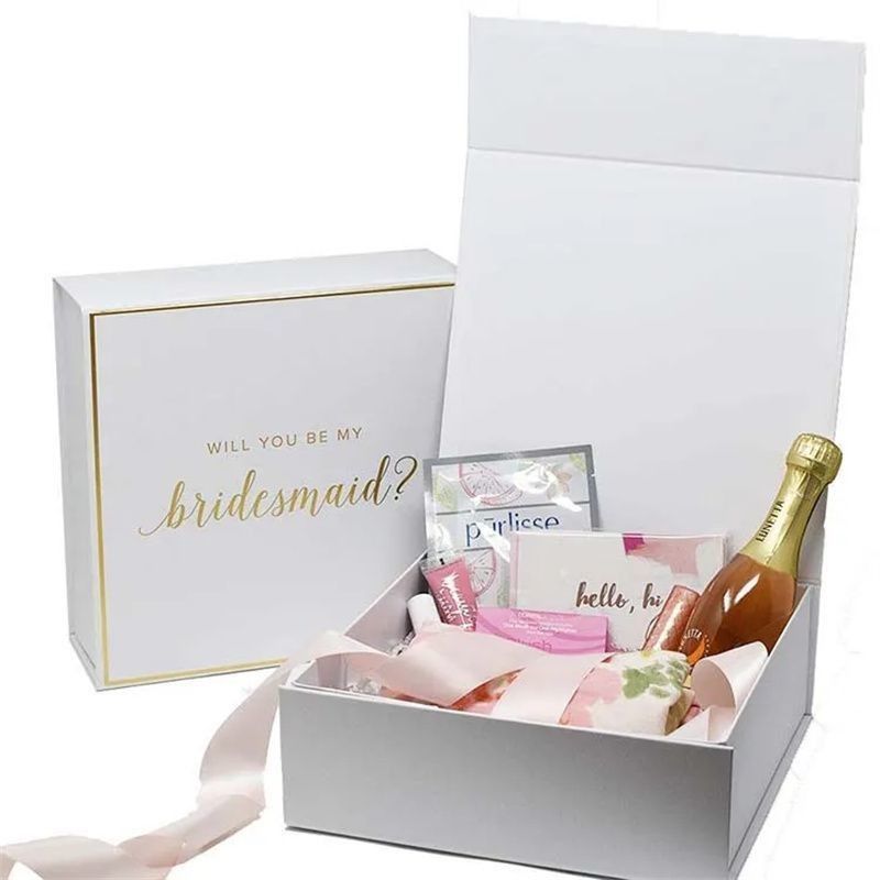 Op maat gemaakte magnetische sluiting wit kartonnen cadeaubon voor Moedersdag Valentijnsdag