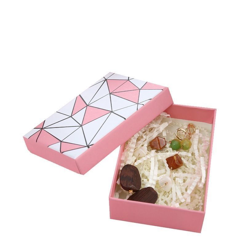 Warm stempel papier sieraden dozen boog das deksel en basis karton papier verpakking cadeaubon
