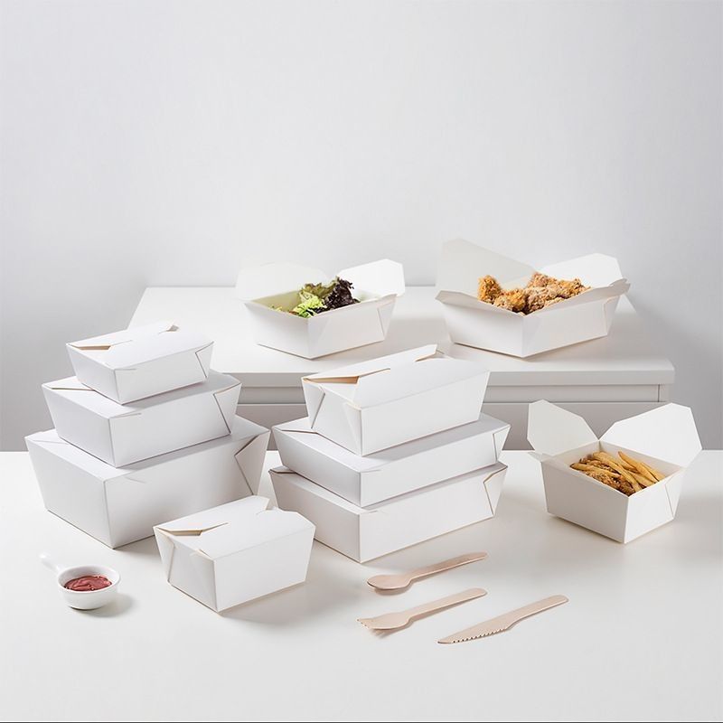 Witte karton op maat geschenkdoos Papier Fastfood verpakkingsdoos Voor restaurant snacks