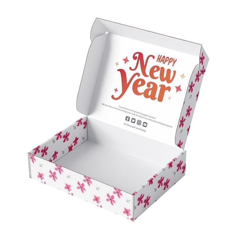 Op maat gedrukt gegolfde verzenddozen cadeaubon verpakking vouwpapier mailerdoos