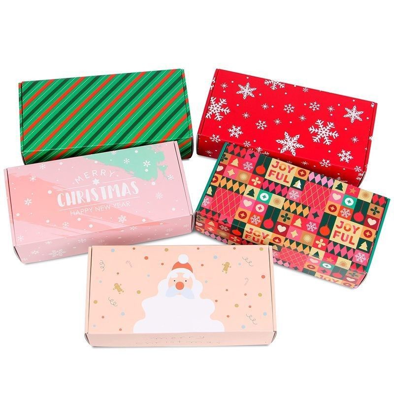 Afvouwbaar Afvouwbaar Verschepen Op maat gedrukt Kerstcadeau Kraftpapier Geaffrouwde Mailbox voor cosmetische en voedselverpakkingen