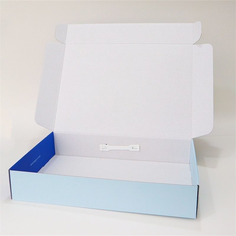 Custom logo vouwbaar plat 3-pleten gegolfd karton kraft papier doos voor huishoudelijk kussen sport fitness organisatie