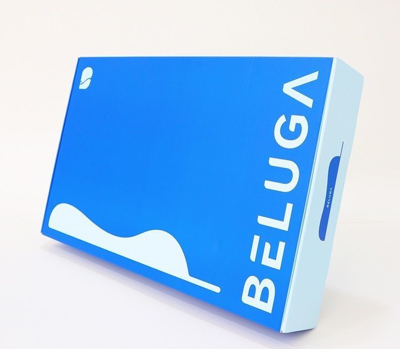Custom logo vouwbaar plat 3-pleten gegolfd karton kraft papier doos voor huishoudelijk kussen sport fitness organisatie