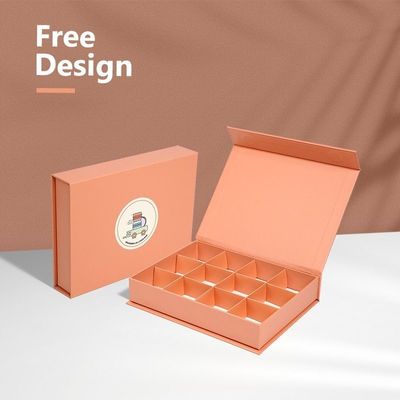 Eco-vriendelijke Roze Magnetische Geschenkdoos Chocolade Koekje Kraft Papier Geschenk Magnetische Doos