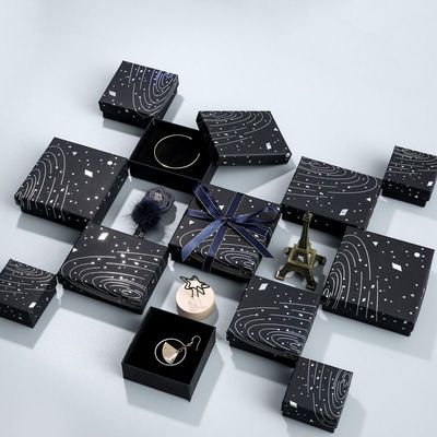 Luxe papieren juwelen dozen Offset print halsketting oorbel Karton cadeau verpakkingsdoos